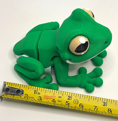 Set of Two 3D Printed Articulated Frogs – Flexible Frog Figures, Two Different S