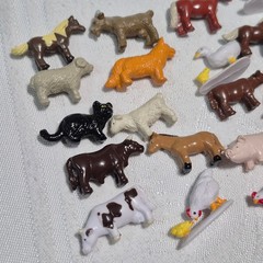 Lot of 22 miniature toy farm animals PVC VINYL