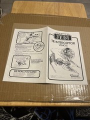 Star Wars Tie Interceptor Vehicle 1983 Vintage Instructions RARE