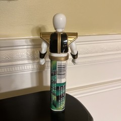 vtg 95 Power Rangers 6” white ranger spin top candy disp (no candy or spinning)