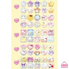 50pcs Bling Bling Sanrio Characters 3D Sticker Maker DX Hello Kitty, My Melody