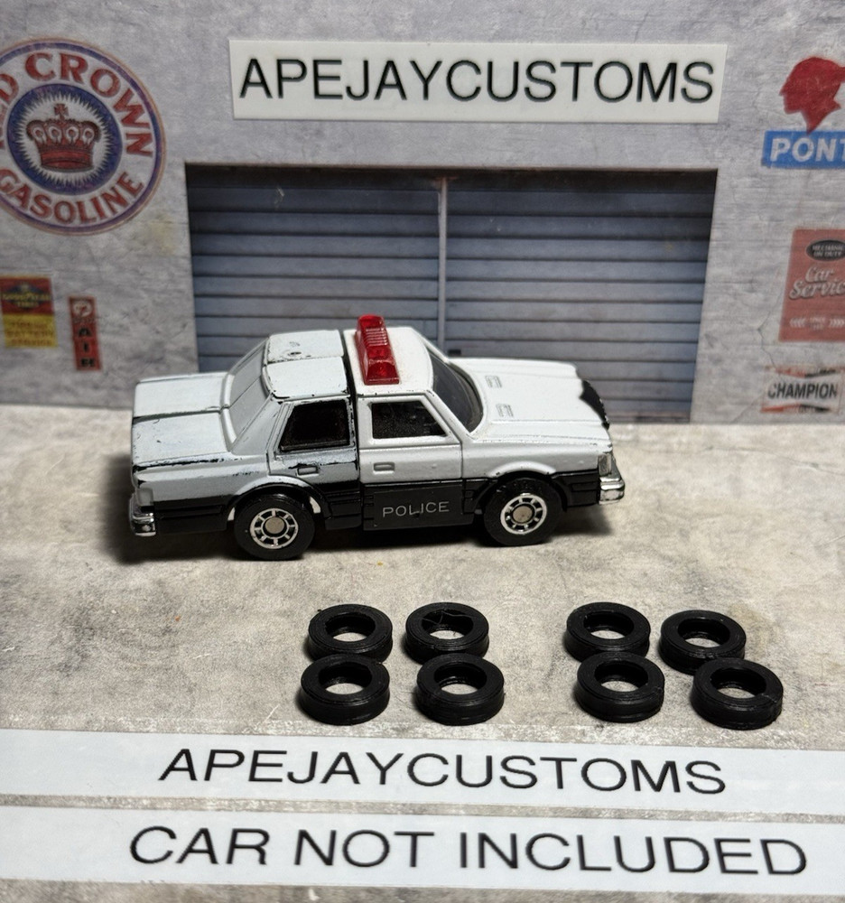 2 sets of new tires for Hans Cuff Police Car MR-13 Gobots 1983 Banai figure