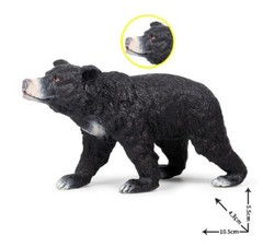 10.5cm Black Bear PVC Toy Wild Animal Action Figure Doll Kids Gift