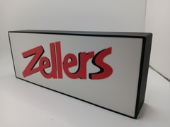 Retro Zellers logo 10″ lightbox sign zellers Canada Light Box Display