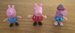Official Peppa Pig 5 Figure Lot George Edmond Elephant Suzy Sheep ABD Ltd 2.5″