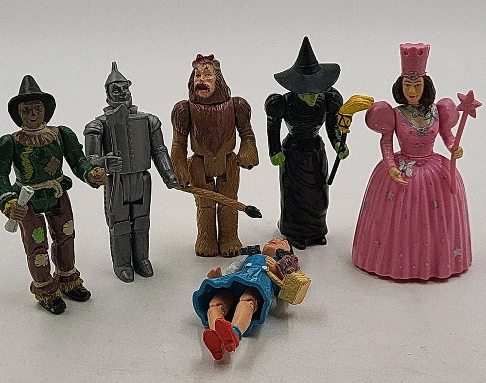 Wizard Of Oz Figure 6pc Dorothy Toto Scarecrow Lion Tin Man Glinda Wicked Witch