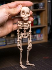 3D Printed Skeleton Figure Full Articulated Joints Halloween Toy Collectible Toy