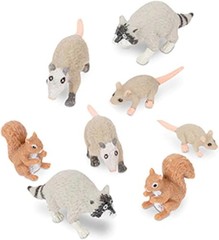 Itty Bitty City Critters (Bag of 8) – Miniature Animal Figurines – Archie McPhee