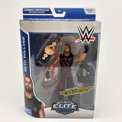 WWE Seth Rollins Elite Series 33 Figure Tag Team Belt & Vest Signed Autographed