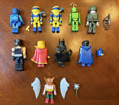 DC Minimates Loose Lot of 10 BATMAN, SUPERGIRL, BANE, BLUE BEETLE, HAWKGIRL, etc