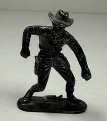 Vintage Lot Of 5 Western Metal Figures Jesse James, Wyatt Earp, Billy the Kid