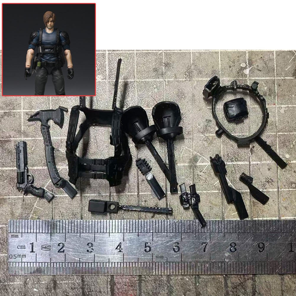 Unpainted 1/18 Tactical Vest Weapon Kits DIY 3.75″ Action Figure Accessories
