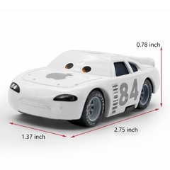 2PCS Disney Pixar Cars White Apple Mack Hauler Truck+Car 1:55 Diecast Toys Gifts