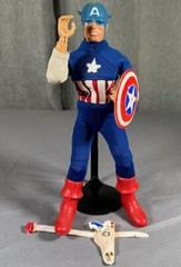 Captain Action By Ideal Vintage Captain America Uniform With Accessories