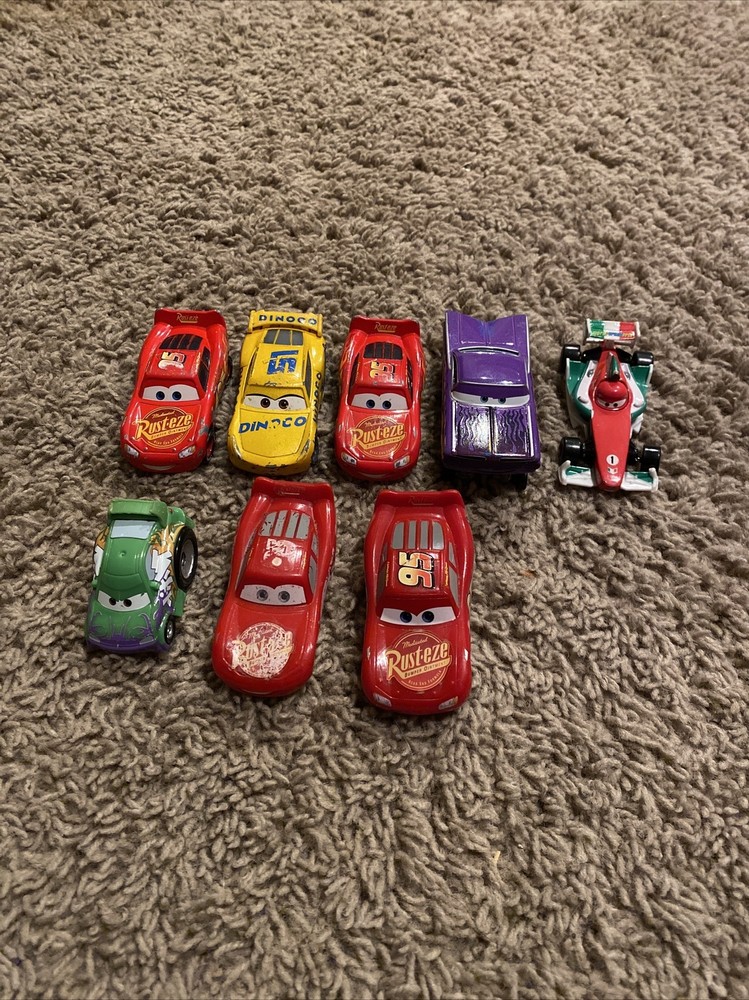 Disney Pixar Die Cast Plastic Lot Of 8