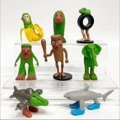 8 PCS Italian Brainrot Meme Shark Figures Toys Tralalero Tralala Action Figure