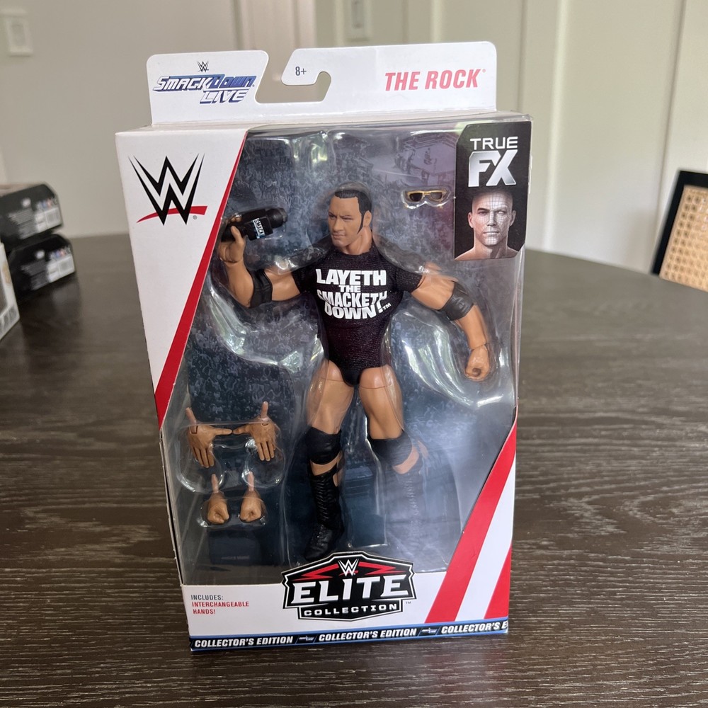 THE ROCK WWE ELITE SMACKDOWN LIVE COLLECTOR’S EDITION TRUE FX FIGURE (SEALED)