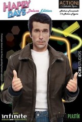 Happy Days Fonzie Henry Winkler & Juke-Box Deluxe Action Figure Infinite Statue