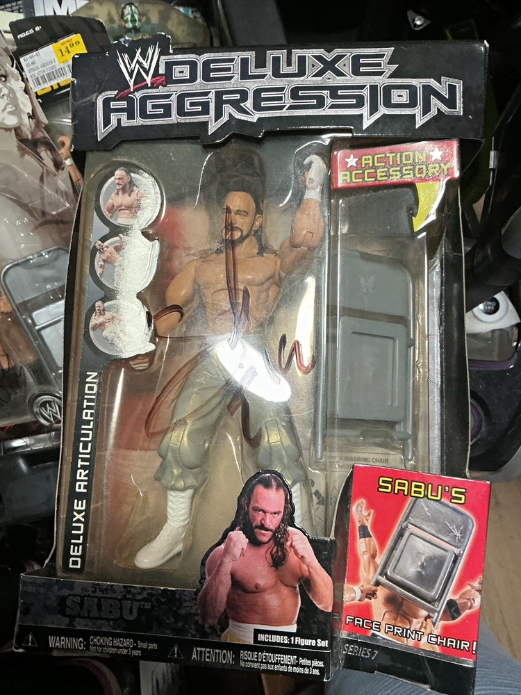 WWE Deluxe Aggression Sabu Action Figure, Boxed w/ Chair Multicolor