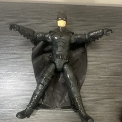 Batman Black Action Figure w/ Cloth Cape 11in Plastic & Fabric Materials