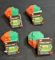 Lot of 4 Mattel – Minecraft Mini Mode – SPAWN EGG [1 random mini figure] HXT64