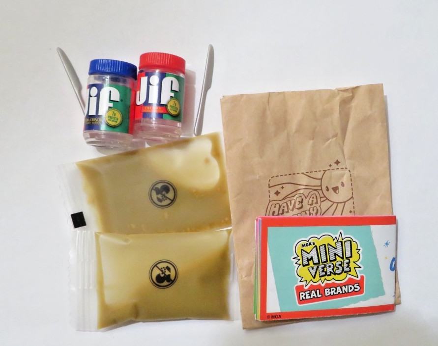 Miniverse Real Brands Jiff Extra Crunchy and Creamy Peanut Butter Set
