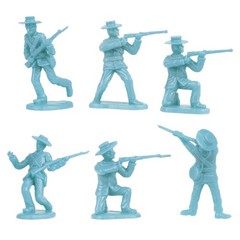 Alamo Plastic Army Men 37 Piece Texas vs Mexico Soldier Figure Set