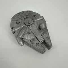 1998 Star Wars 6″ Millennium Falcon Silver Box w/ Blueprint Map Hope Ind.