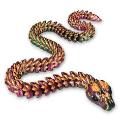 Lot 4 Articulated Snake Fidget Toys 3D Printed Flexible Desk Toy Gift – 21″