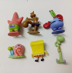 lot of 6 SpongeBob SquarePants PVC mini figure 2″
