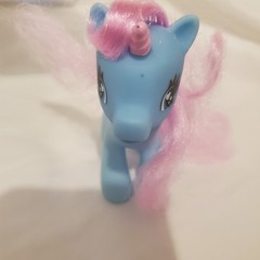 Little Pony Gi Go Blue Pink Unicorn Bee Tattoo Vintage Toy Figure Blue Pink