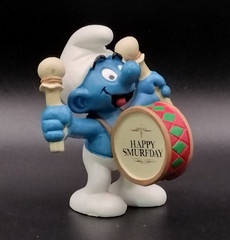 Drummer Smurf 20707 Figure Vintage Smurfs Toy 2007 Germany Schleich Lot Y 87