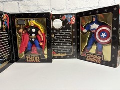 Toy Biz Famous Cover Series CAPTAIN AMERICA Plus Thor Lot Marvel Figure-1998 8in