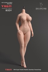 YM611 1/6 Female Big Bust Suntan/Pale Plump Seamless Doll Body 12″ Action Figure