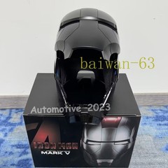 US STOCK Iron Man 1:1 Matte Black MK5 Helmet Deformable Voice Control Wearable