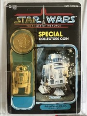Star Wars Vintage Kenner 1985 POTF 92 Back R2-D2 w/POP UP Saber Graded AFA 90!!!