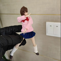 Painted 1/12 DAN DA DAN Ayase Momo Head Carving For 6″ Romankey Figure Body