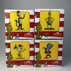 Dr. Seuss The Grinch, Sam I Am, Thing 1 & 2 Cat In Hat 4” Vinyl Figures Set Of 4