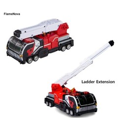 Metal Cardbot S FLAMENOVA Fire Car Transformer Robot Toy 2025 Flame Nova, 14+