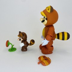 Super Mario Bro Movie TANOOKI 2.5 & 5” Action Figures Jakks Pacific Toys Raccoon