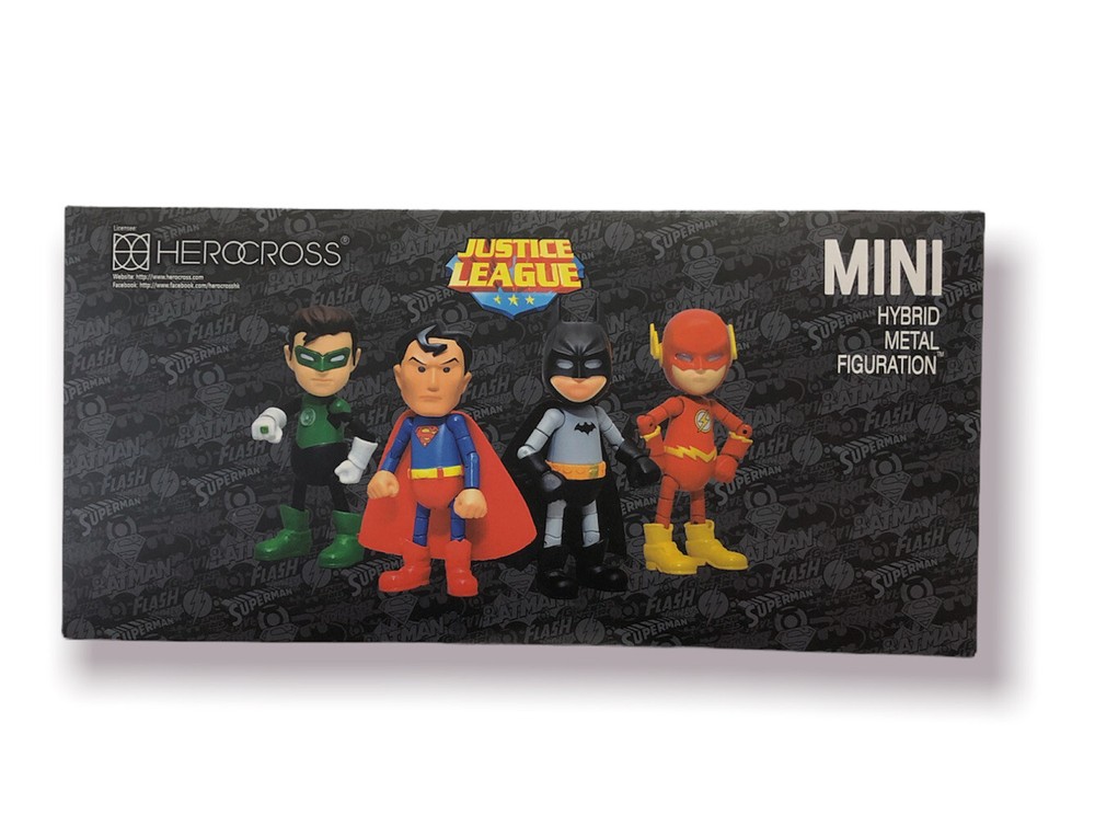 Herocross Mini HMF Box of 4 Justice League Series 0.5 ”DC Comics” Action Figur
