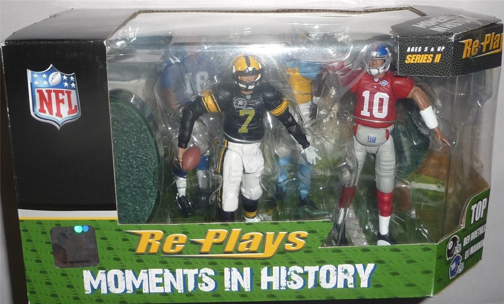 Moments in History Gracelyn Re-Plays NFL 5″ Top Quarterback 4 Pack READ SEE PICS