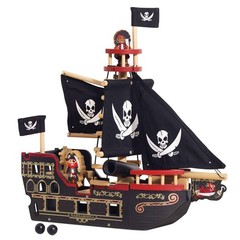 Barbarossa Pirate Ship Set Premium Wooden Toys for Ages 3 years & Up