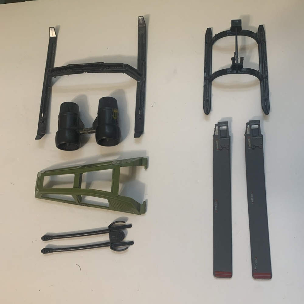 GI Joe Sky Hawk & Cobra Fang Parts Skids Rotor Blades Canopy Guns Engine
