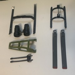 GI Joe Sky Hawk & Cobra Fang Parts Skids Rotor Blades Canopy Guns Engine