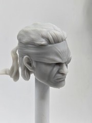 3d Printed SOLID SNAKE EYEPATCH HEAD 1:12 6″ G.I. Classified Marvel Legends
