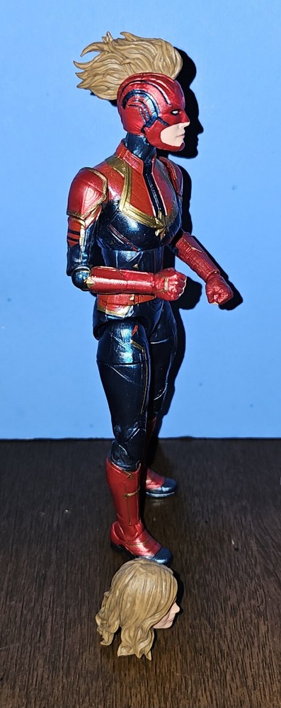 Marvel Legends Captain Marvel Action Figure Has Extra Head, No Extra Hands
