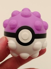 Pokemon Nintendo Knobby Silicone Purple Pokeball Stress Ball, Fidget Ball