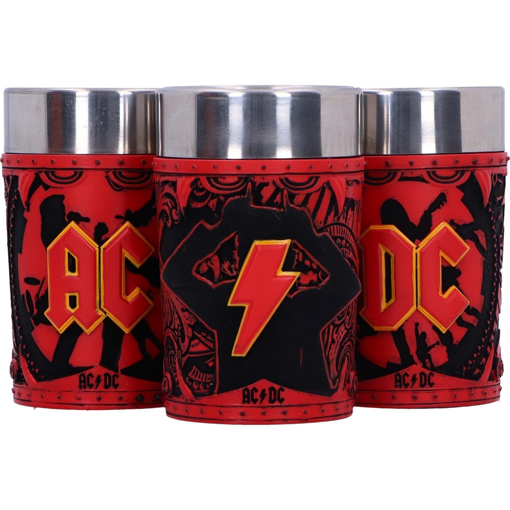 Nemesis Now Shot Glass Collection Set of 3, Hand-Painted Rock Band Merchandise,
