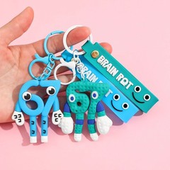 2026 Anime Steal A Brainrot Blue 67 Sahur Keychain Pendant Gift Toy